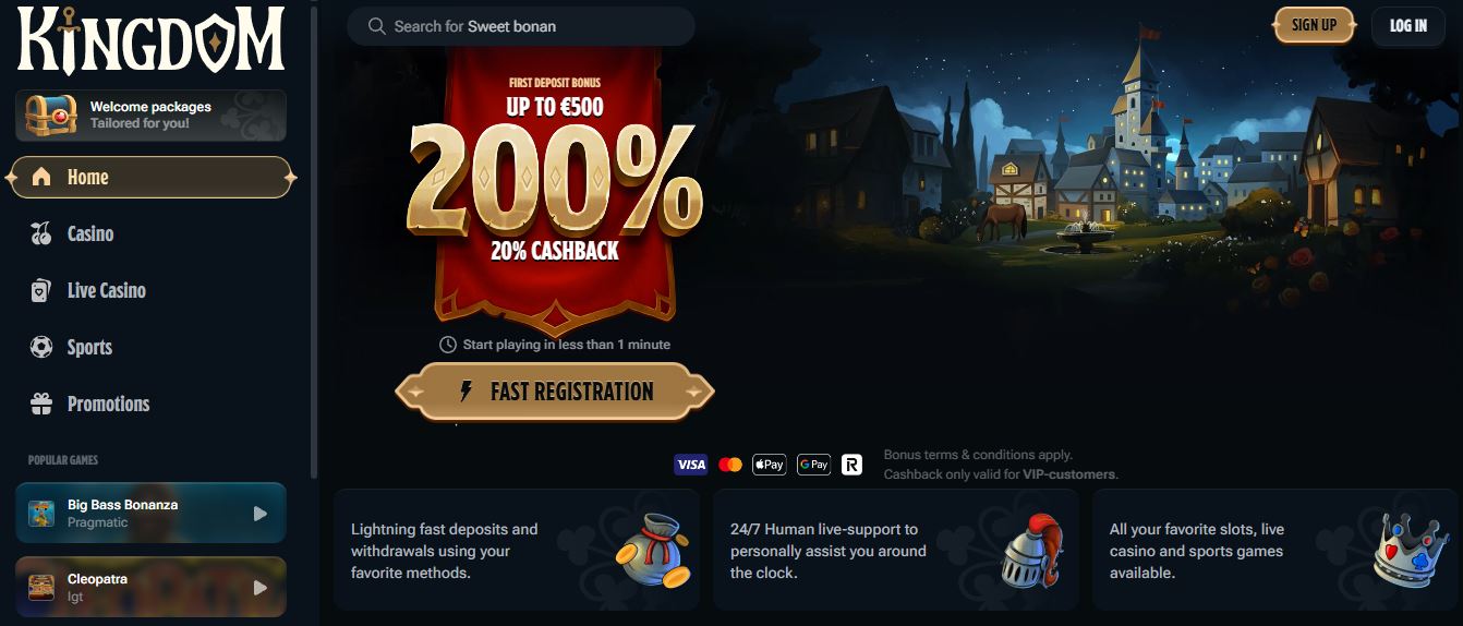Claim 200% first deposit bonus up to €500 