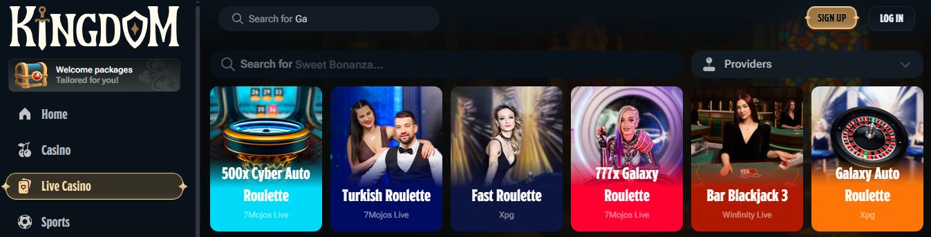 Play live roulette and blackjack with real dealers
