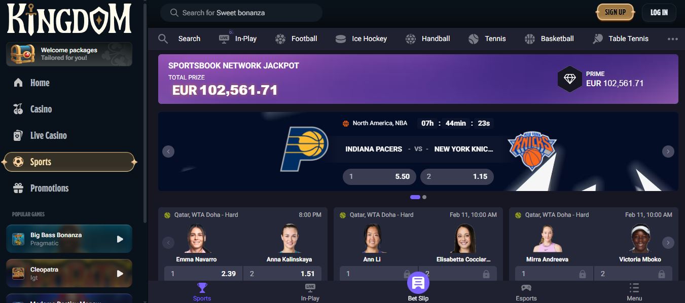 Bet on sports events and win jackpot prizes